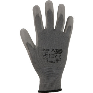 ASATEX® Feinstrick-Handschuhe mit grauer PU-Beschichtung, 12 Paar