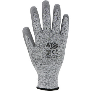 ASATEX® Schnittschutz-Handschuhe mit grauer PU- Beschichtung, Schnittschutzstufe 3, 10 Paar