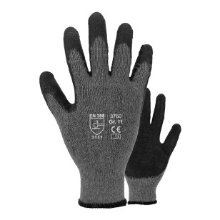 ASATEX® Strick-Handschuhe mit schwarzer Latexbeschichtung, Kat. II, Größe 8