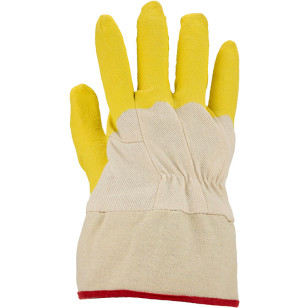 Latex- Handschuhe, Stulpe, gelb, Größe 10,5, 12 Paar