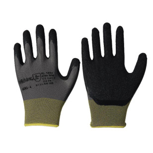 LEIPOLD Solidstar® Nylonfeinstrick-Handschuhe mit schwarzer Latex-Beschichtung, VPE = 12 Paar