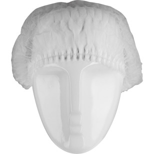 Polypropylen- Kopfhaube, weiß, Ø 52 cm, Entnahmebox à 100 Stück