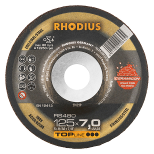 Rhodius Schruppscheibe RS580 EXTENDED, gekröpft