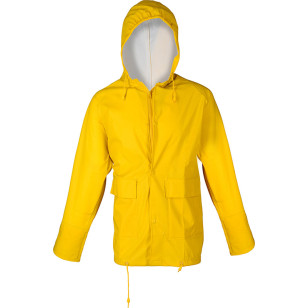 Stretch-Regenjacke, PU- beschichtet, gelb