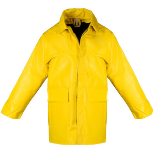 Winterbau-Jacke, PU- beschichtet, gelb, Größe S