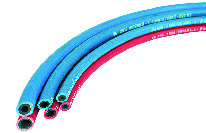 WELDMANN Zwillingsschlauch 4x4 Mm – 15 M, Für Sauerstoff/Acetylen, Mit Schlauchschelle