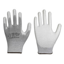 LEIPOLD Solidstar® Antistatik-Handschuhe, Innenhand mit weißer PU-Beschichtung, VPE = 12 Paar