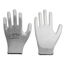 LEIPOLD Solidstar® Antistatik-Handschuhe, Innenhand mit weißer PU-Beschichtung, VPE = 12 Paar