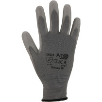 ASATEX® Feinstrick-Handschuhe mit grauer PU-Beschichtung, 12 Paar