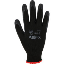 ASATEX® Feinstrick- Handschuhe mit schwarzer Latex-Beschichtung, 12 Paar