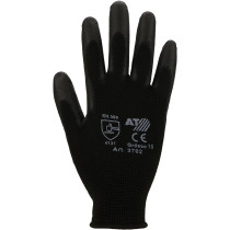 ASATEX® Feinstrick-Handschuhe mit schwarzer PU-Beschichtung, 12 Paar