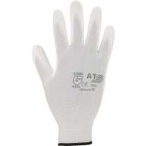 ASATEX® Feinstrick-Handschuhe mit weißer PU-Beschichtung, 12 Paar