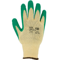 ASATEX® Strick-Handschuhe mit grüner Latex-Beschichtung, Kat II, 12 Paar