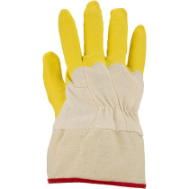 Latex- Handschuhe, Stulpe, gelb, Größe 10,5, 12 Paar