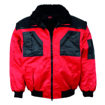 LEIPOLD LeikaTex® Pilotenjacke "Gasteintal", Futter, Kragen und Ärmel abnehmbar, rot/schwarz, Größe S