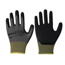 LEIPOLD Solidstar® Nylonfeinstrick-Handschuhe mit schwarzer Latex-Beschichtung, VPE = 12 Paar