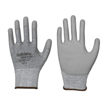 LEIPOLD Solidstar® Schnittschutz-Handschuhe mit grauer PU-Beschichtung, Schnittfestigkeit Level 3 und B, VPE = 6 Paar