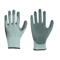 LEIPOLD Solidstar® Schnittschutz-Handschuhe mit grauer PU-Beschichtung, Schnittfestigkeit Level 5, VPE = 6 Paar