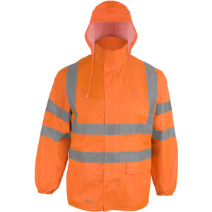 ASATEX® Prevent® Warnschutz- Regenjacke, PU- beschichtet, Klasse 3, orange, Größe S