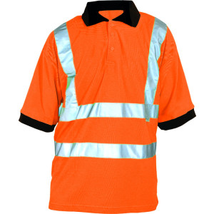 ASATEX® Prevent® Warnschutzpoloshirt, Klasse 2, leuchtorange, Größe S