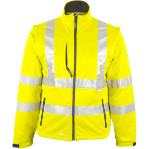 ASATEX® Prevent® Warnschutzsoftshelljacke, Klasse 3, gelb, Größe S