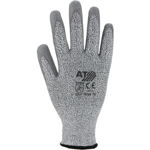 ASATEX® Schnittschutz-Handschuhe mit grauer PU- Beschichtung, Schnittschutzstufe 3, Größe 7 - 1
