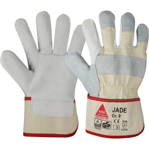 HASE Arbeitsschutzhandschuhe Jade Combi aus Rindnarben- / Rindspaltleder, Größe 8