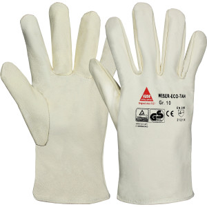 HASE Arbeitsschutzhandschuhe Weser ECO-Tan® Short aus Ziegennappaleder, Größe 8