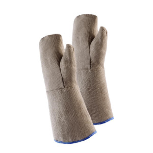 JUTEC Hitzeschutz-Handschuhe aus Glasgewebe mit Silikon, Fauster, 30 cm, bis 600°C Kontakthitze