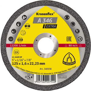 KLINGSPOR Trennscheibe A 346 Extra, 115 x 1,6 x 22,23 mm, gerade, 25 Stück
