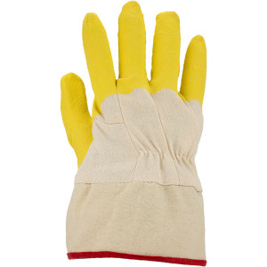 Latex- Handschuhe, Stulpe, gelb, Größe 10,5 - 1