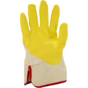 Latex- Handschuhe, Stulpe, gelb, Größe 10,5 - 2
