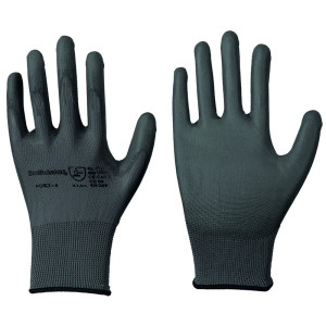 LEIPOLD Solidstar® Feinstrick-Handschuhe mit Polyuretan-Beschichtung, grau, Größe 10, VPE = 12 Paar