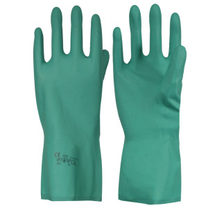 Nitril-Chemikalienschutz-Handschuhe, grün, Größe 7, VPE = 12 Paar