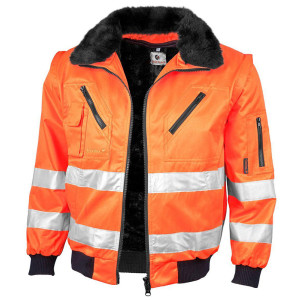 QUALITEX Warnschutzpilotenjacke Signal, warnorange, Größe S - 1