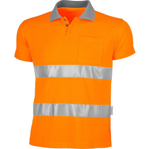 QUALITEX Warnschutzpoloshirt Signal, warnorange, Größe S - 1