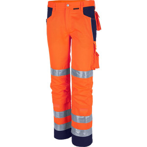 QUALITEX Warnschutzbundhose Pro, warnorange/marine, Größe 102 - 1