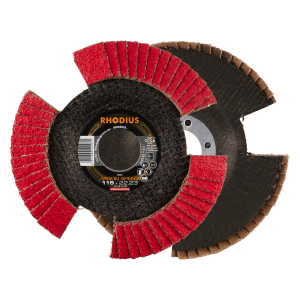 Rhodius Fächerschleifscheibe VISION SPEED, 115 x 22,23 Korn 40, schräg, 10 Stück