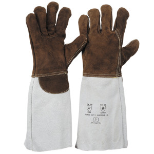 Sebatanleder-Handschuhe, hitzebeständig und wärmeisolierend, VPE = 12 Paar
