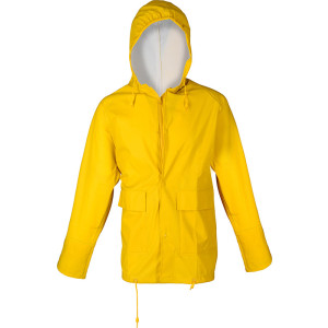 Stretch-Regenjacke, PU- beschichtet, gelb, Größe S