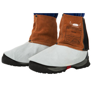 WELDAS® Lava Brown™ Gamaschen für Schweißer (Paar), Rindspaltleder