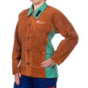 WELDAS® Lava Brown™ Damen-Schweißerjacke, ArcQueen™, mit feuerresistentem Rücken