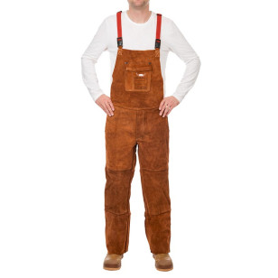 WELDAS® Lava Brown™ Schweißerlatzhose, Rindspaltleder