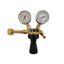 HARRIS Flaschendruckminderer Argon/CO₂, Modell 842, Arbeitsmanometer, 30 l/min, ohne Absperrventil