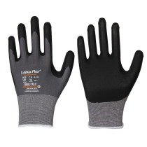 LEIPOLD LeiKaFlex® Nylon-Elastan-Feinstrick-Handschuhe mit schwarzer Mikroschaum-Nitril-Beschichtung, VPE = 12 Paar