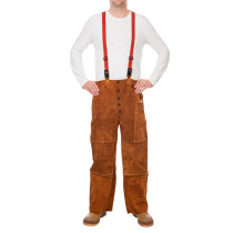 WELDAS® Lava Brown™ Schweißerbundhose, Rindspaltleder