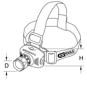 KS TOOLS LED Kopflampe mit Fokus - 2