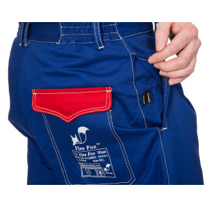 WELDAS® Fire Fox™ Schweißerbundhose, flammenhemmende Baumwolle, blau, Größe M - 6