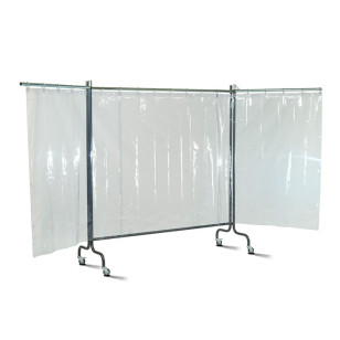 ANFINDO Schutzwand Cobra 4000, 3 Vorhänge 0,4 mm, 2.070 x 4.000 mm, glasklar ANFINDO Schutzwand Cobra 4000, 3 Vorhänge 0,4 mm, 2.070 x 4.000 mm, glasklar