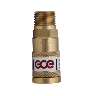 GCE Einhand-Schnellkupplung, Schlauch für Brenngas, 9 mm GCE Einhand-Schnellkupplung, Schlauch für Brenngas, 9 mm
